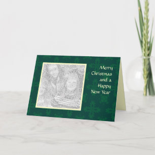 Stechpalmen-Schnee-Weihnachtsschablone Feiertagskarte