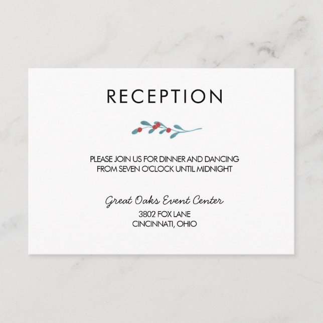 Stechpalmen-und Begleitkarte (Vorderseite)