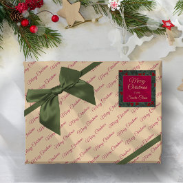 Stechpalmen-Weihnachten Geschenkpapier
