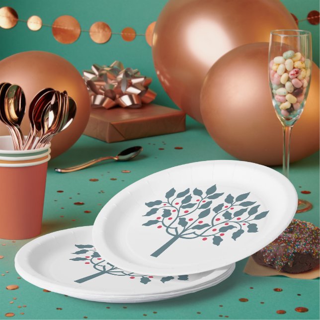 Stechpalmenbeerbaum Pappteller (Multi)