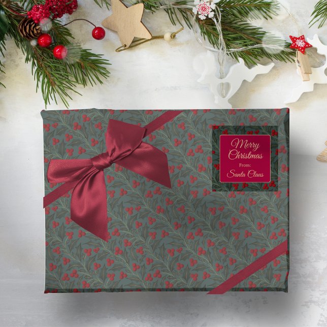 Stechpalmenbeeren Geschenkpapier Set (Von Creator hochgeladen)