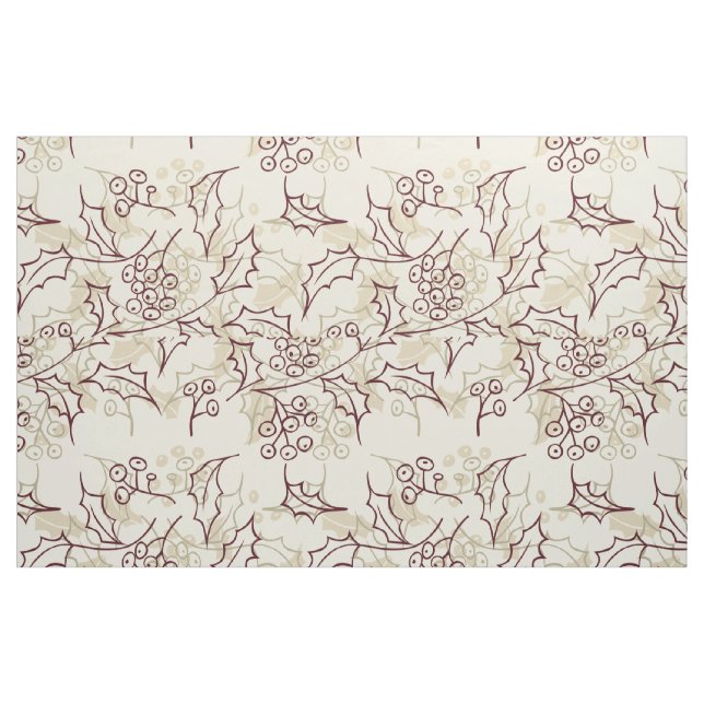 Stechpalmenbeeren nahtloses Design Stoff (Fat Quarter (45,7 x 55,9 cm))