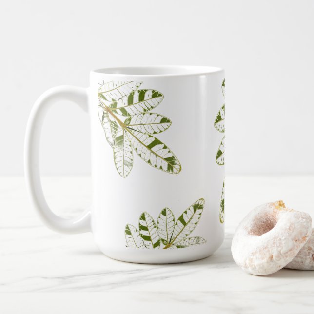 Stechpalmenblatt-Muster-Kaffeetasse Kaffeetasse (Mit Donut)