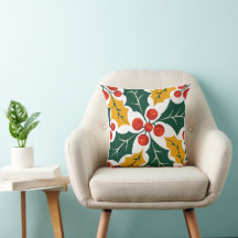 Stechpalmenblätter Retro modernes großes Druckmust