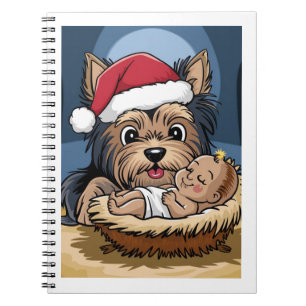 Stechpalmenkind geliebt von Yorkshire Terrier Notizblock