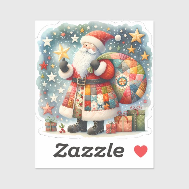 Stechwork Weihnachten mit Weihnachtsstern Aufkleber (Blatt)