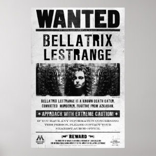 Steckbrief Bellatrix Lestrange Poster