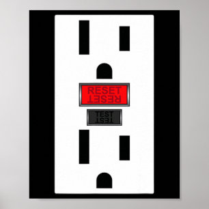 Steckdosen für elektrische Steckdosen, sonniges Ha Poster