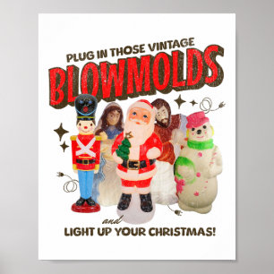 Stecken Sie diese Vintage-Blowmolds ein und bringe Poster