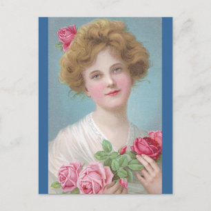 Stecken Sie Rosen in Ihre Wangen Postkarte