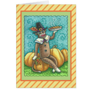 STECKENPINGVIN-THANKSGIVING-GRUSSKARTE Vers