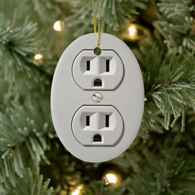 Stecker für das elektrische Auslass Keramik Ornament (Baum)