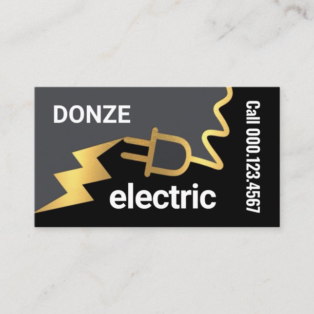 Stecker Powers Lightning Visitenkarte (Vorderseite)