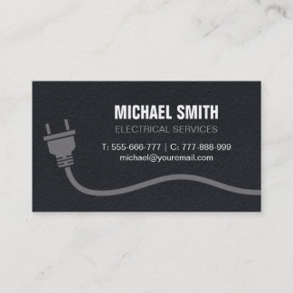 Stecker und Draht Elektriker Elektrische Textur Visitenkarte