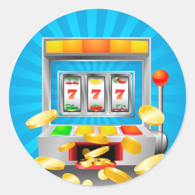 Steckmaschine Runder Aufkleber (Vorderseite)