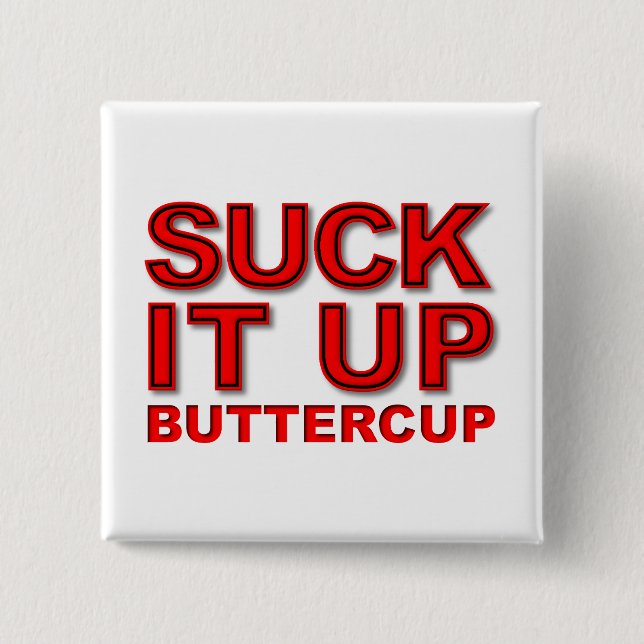 Steck's weg Butterblume Lustiger Knopf Button (Vorderseite)
