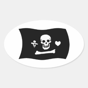 Stede Bonnet Flag Aufkleber