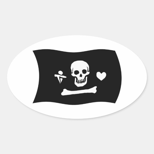 Stede Bonnet Flag Aufkleber (Vorderseite)
