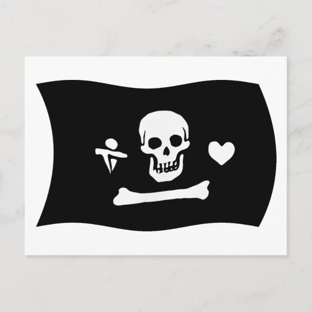 Stede Bonnet Flag Postkarte (Vorderseite)