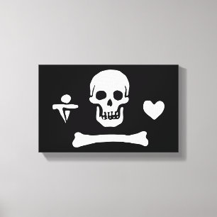 Stede Bonnet Pirate Flag Piratenflagge Leinwanddruck