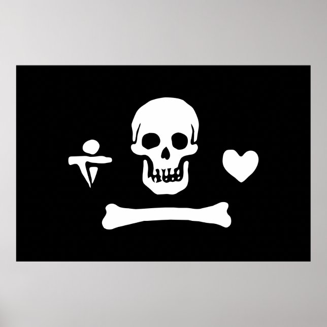 Stede Bonnet Pirate Flag Piratenflagge Poster (Vorne)