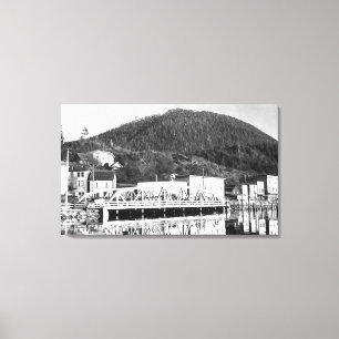 Stedman Straßen-Brücke und Rotwild-Berg, Leinwanddruck