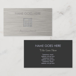 "Steel" Accountant Business Cards Visitenkarte