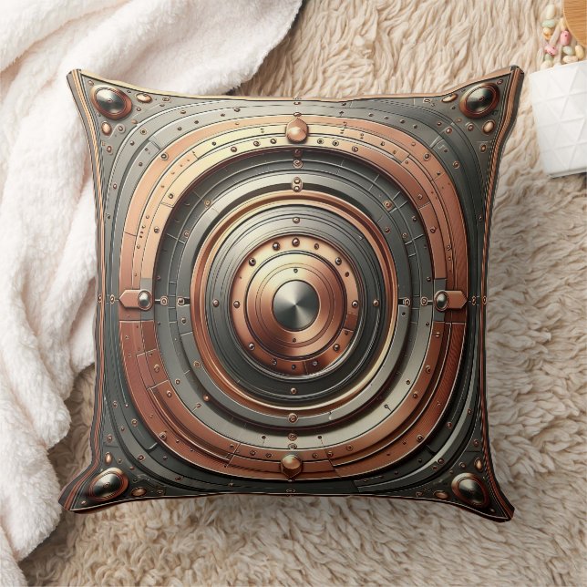 steel and copper metal object kissen (Decke)