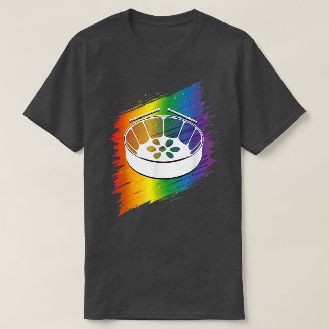 Steel Band Drum Liebe music & carnival - Regenboge T-Shirt (Design vorne)