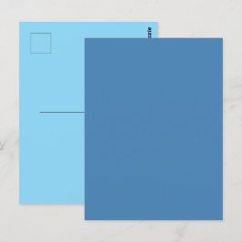 Steel Blue Grey Solid Color Postkarte