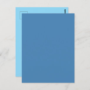 Steel Blue Grey Solid Color Postkarte
