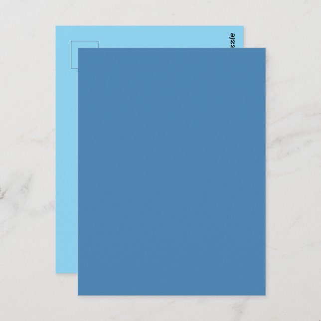 Steel Blue Grey Solid Color Postkarte (Vorne/Hinten)