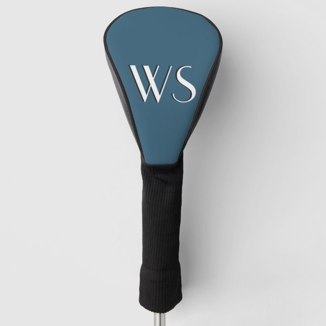 Steel Blue initialisiert Golf Headcover (Vorderseite)