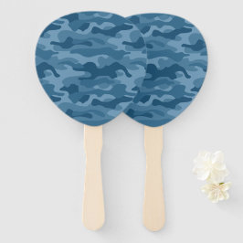 Steel Blue Monocolor Camouflage Fächer