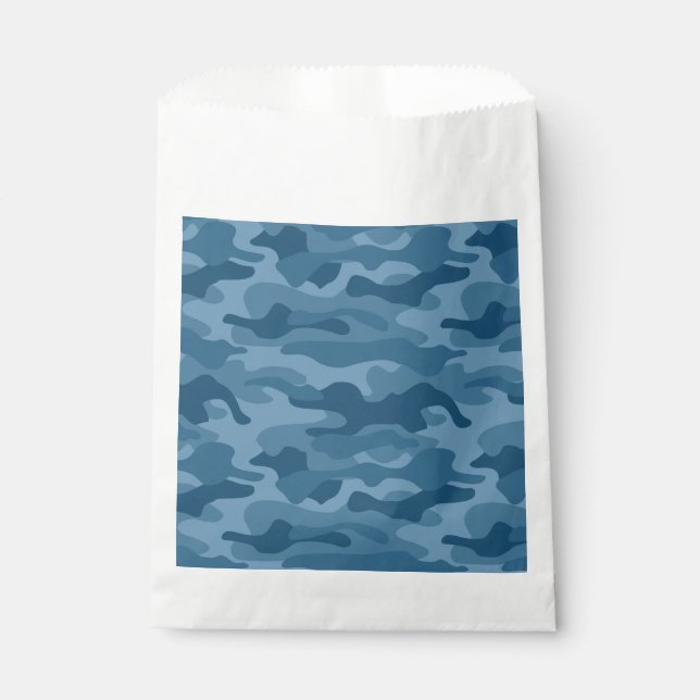 Steel Blue Monocolor Camouflage Geschenktütchen (Vorderseite)