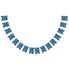 Steel Blue Monocolor Camouflage Wimpelkette