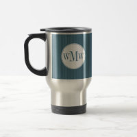 Steel Blue Pinstripe Monogram