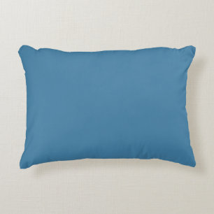 Steel Blue Solid Blank Color Dekokissen