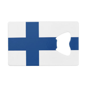 Steel Bottle Opener mit der Flagge Finnlands Geldbeutel Flaschenöffner