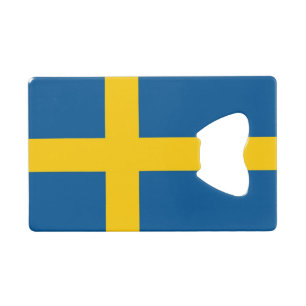 Steel Bottle Opener mit der Flagge Schwedens Geldbeutel Flaschenöffner