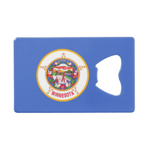 Steel Bottle Opener mit der Flagge von Minnesota U Geldbeutel Flaschenöffner