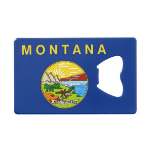 Steel Bottle Opener mit der Flagge von Montana, US Geldbeutel Flaschenöffner