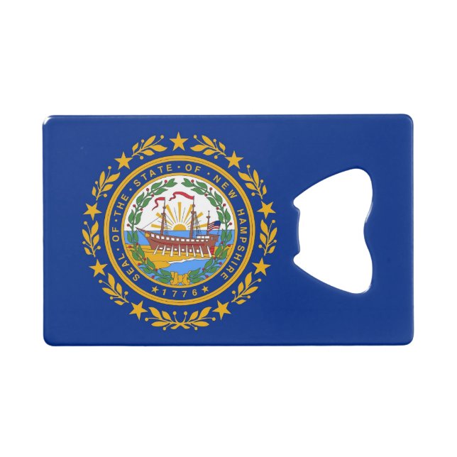 Steel Bottle Opener mit der Flagge von New Hampshi Geldbeutel Flaschenöffner (Vorderseite (Horizontal))