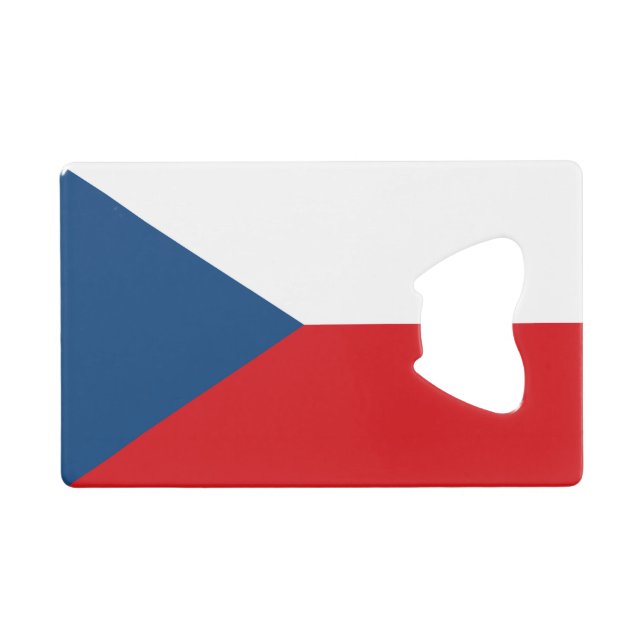 Steel Bottle Opener mit der tschechischen Flagge Geldbeutel Flaschenöffner (Vorderseite (Horizontal))