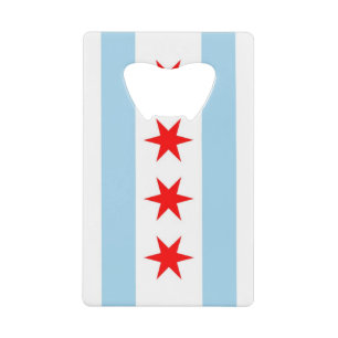 Steel Bottle Opener mit Flagge Chicago, USA Geldbeutel Flaschenöffner
