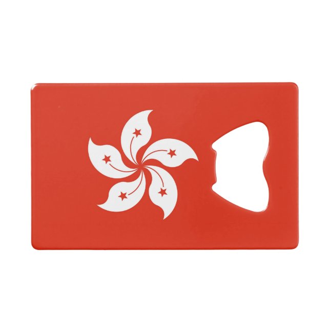 Steel Bottle Opener mit Flagge von Hong Kong Geldbeutel Flaschenöffner (Vorderseite (Horizontal))