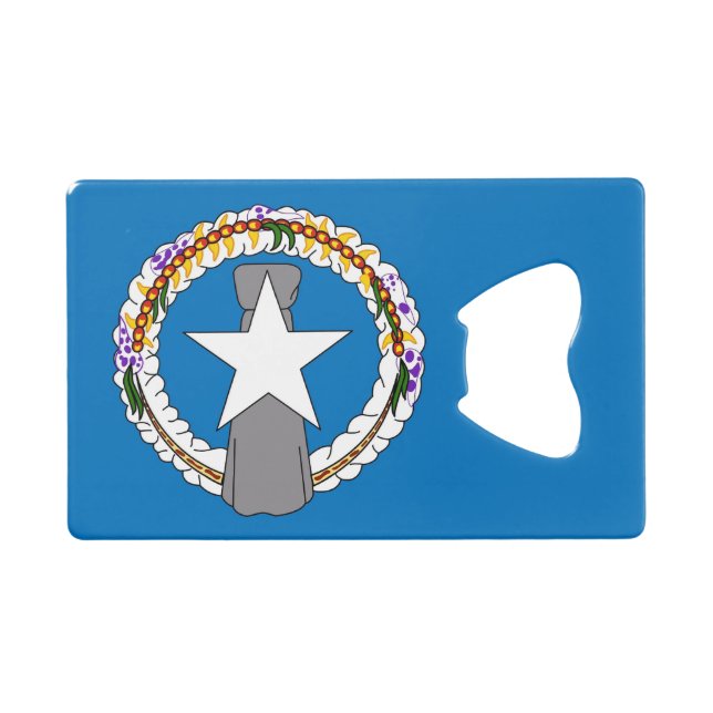 Steel Bottle Opener mit Flagge von Northern Marian Geldbeutel Flaschenöffner (Vorderseite (Horizontal))