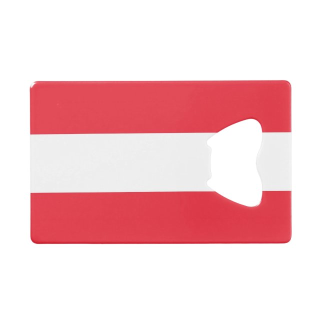 Steel Bottle Opener mit österreichischer Flagge Geldbeutel Flaschenöffner (Vorderseite (Horizontal))