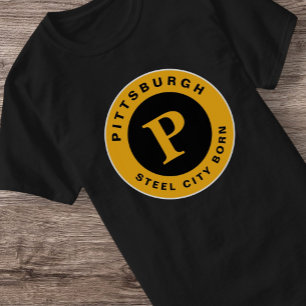 Steel City Burgh Yinzer Black Gold Vintager T - Sh T-Shirt