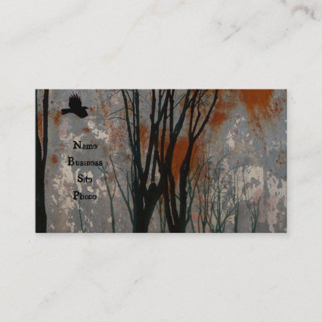 Steel Crow Art Grunge Visitenkarte